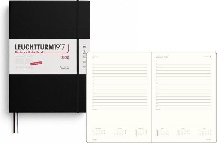Produktbild Tageskalender Master A4 Schwarz 2026 (Deutsch)
