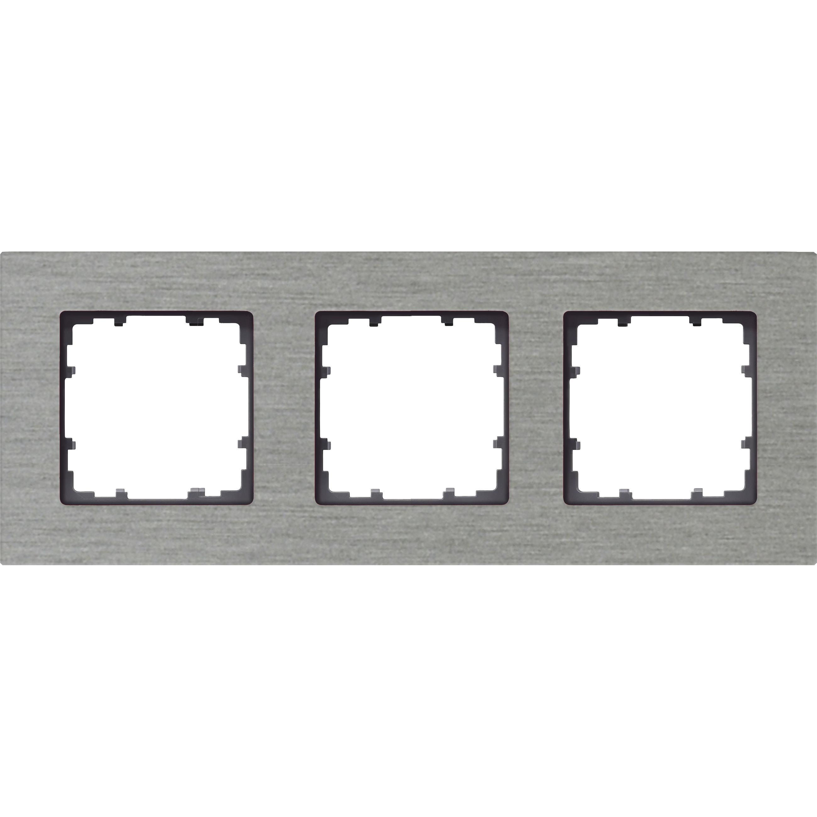 Siemens, Zubehör Schalterprogramm, Rahmen 3f alu glz DELTAmiro Metall 5TG1123-0