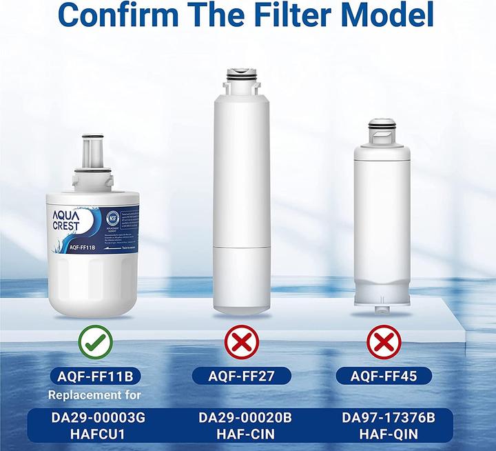 Actual product image Aqua crest Refrigerator Water Filter Compatible with Samsung Aqua Pure Plus (3 x)