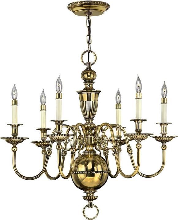 Actual product image Elstead Lighting Cambridge chandelier E14 6-light burnished brass (73.50 cm)