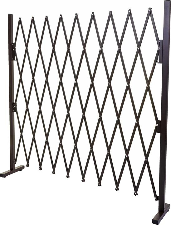 Immagine prodotto Swisshandel24 Griglia di protezione, a forbice, telescopica, in alluminio marrone - altezza 153cm, larghezza 3 (32 cm)