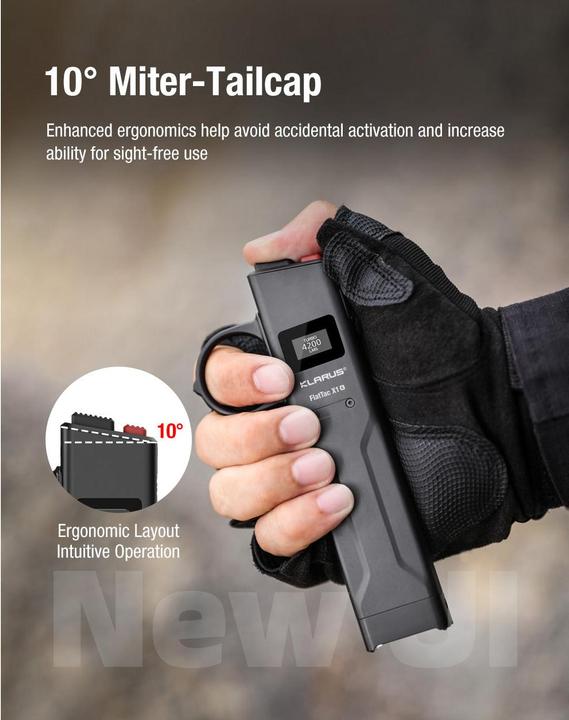 Actual product image Klarus FlatTac X1-K mit Führungsring, 4200 Lumen (inkl. Akku) (14.75 cm, 4200 lm)