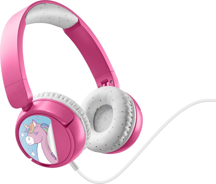 Cellularline Music Sound Play Patch – On-Ear-Kopfhörer für Kinder (rosa)