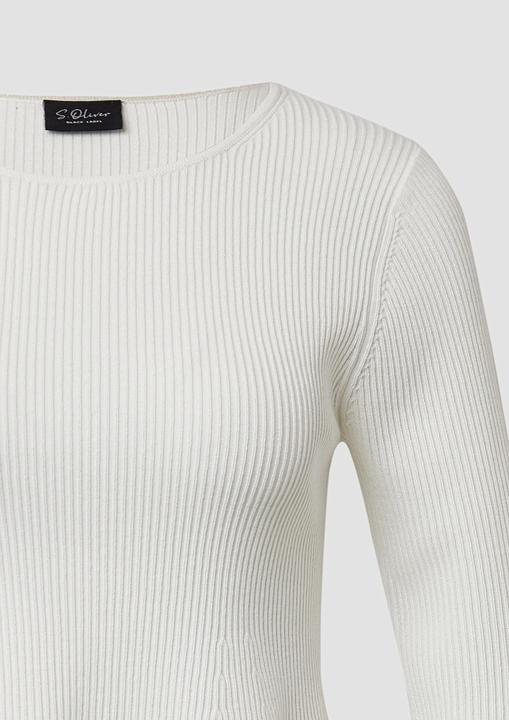 Produktbild s.Oliver Strickpullover Taillierter Feinstrick-Pullover mit ausgestelltem Saum (46)