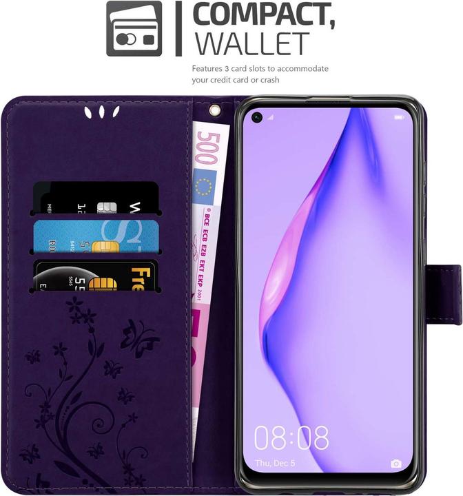 Immagine prodotto Cadorabo Custodia per Huawei P40 LITE 5G / NOVA 7 SE Flower Book (Huawei Nova 7 SE, Huawei P40 Lite 5G)