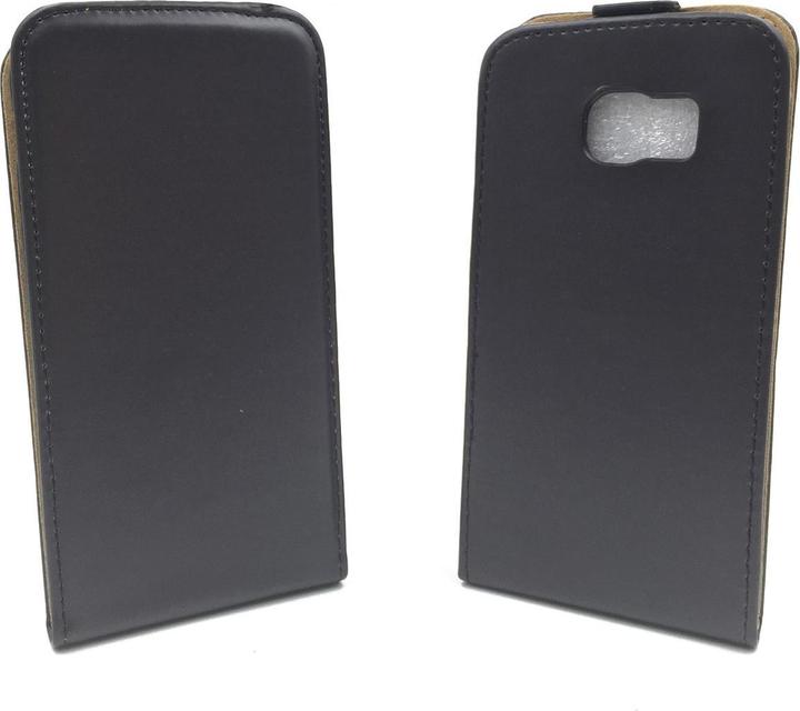 Produktbild König Design Handyhülle für Samsung Galaxy S6 Edge Plus Schutztasche Wallet Cover 360 Schwarz (Samsung Galaxy S6 Edge)