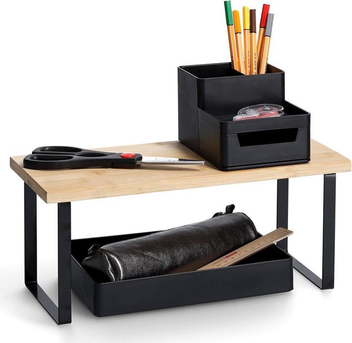 Productafbeelding Zeller Present Planchet, bamboe/metaal, zwart