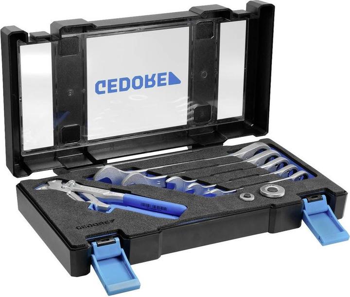 Produktbild Gedore Ratschenschlüssel-Satz m.Zangenschlüssel (10  mm, 11 mm, 12 mm, 13 mm, 14 mm, 15 mm, 16 mm, 17 mm, 18 mm, 19 mm)