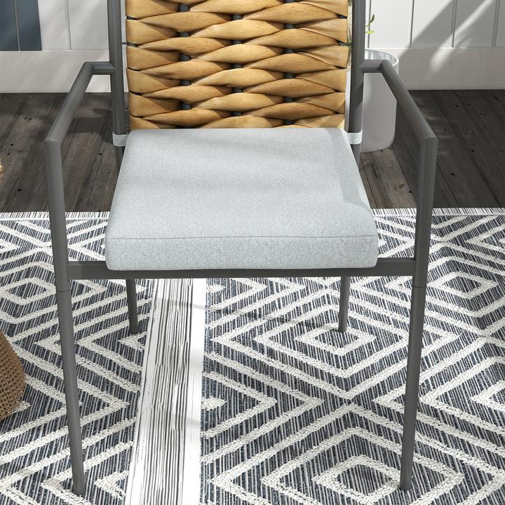 Actual product image Outsunny Stackable garden chairs with cushions