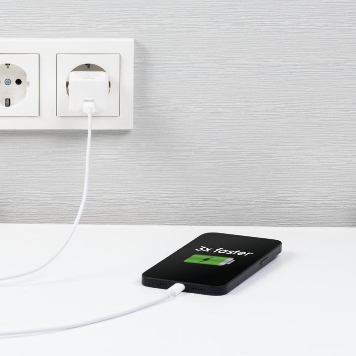 Actual product image Hama Mini Charger, Power Delivery (PD)/Qualcomm®, 20 Watt, White (20 W, 1 portion)