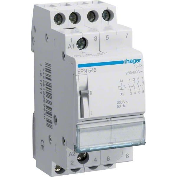 Hager HAG EPN546 3S 1Ã 16A 230V Fernschalter, Elektronikzubehör + Gehäuse