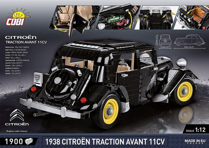 Actual product image Cobi 24337 passenger cars Citroen Traction Avant 11CV 1938 1900 klocków