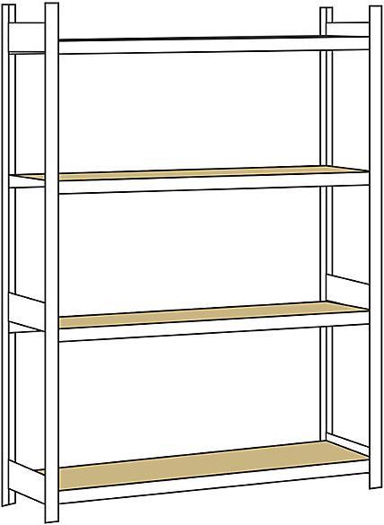 Actual product image Schulte Lagertechnik Wide span rack, with chipboard, height 2500 mm