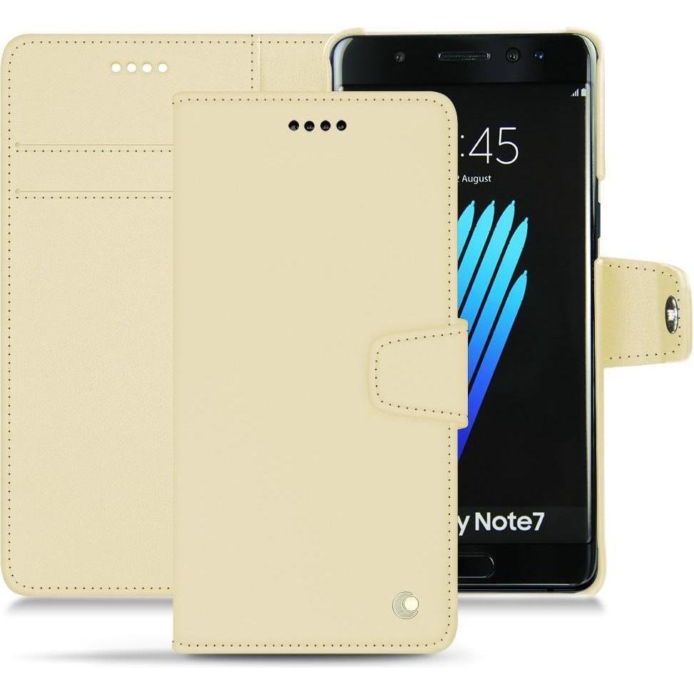 Noreve Lederschutzhülle Wallet (Samsung Galaxy Note 7), Smartphone Hülle, Beige