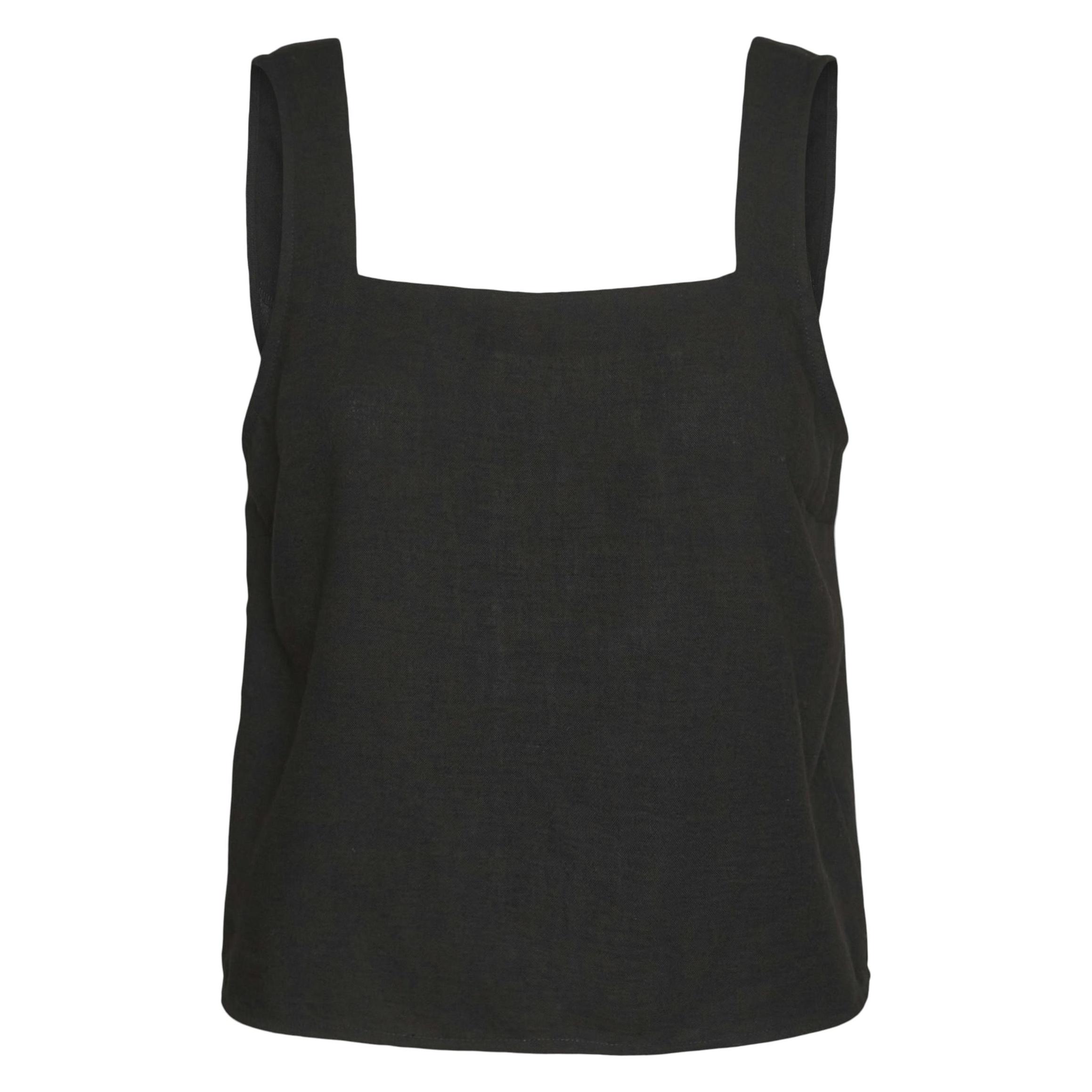 Vero Moda, Blusen, Vmkita Sl Square Neck Top Wvn Sb2 Ts Ga, (L)