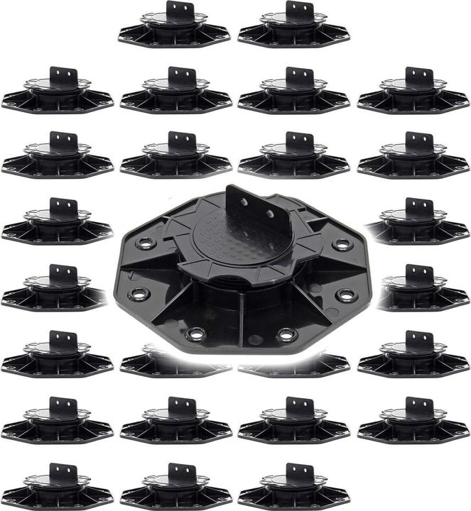 Image du produit XPOtool Plots de terrasse Set 30x Pieds réglables Hauteur 18-25mm 2700kg Lames Dalles Piscine (30 x)