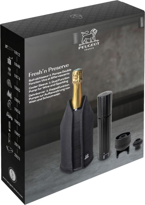 Actual product image Peugeot Gift box Fresh'n Preserve Set 3 pcs. black (Wine pump)