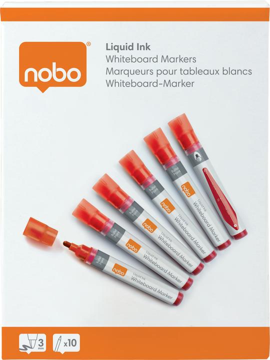 Produktbild Nobo N-Marker Viscom 3mm 1915379 rot 10 Stück (Silber, Rot, 3 mm, 10 x)