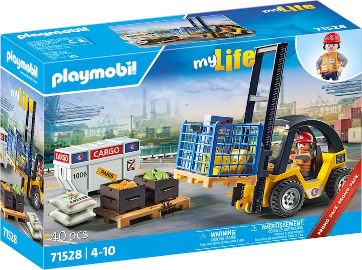 Immagine prodotto Playmobil Carrello elevatore con carico (71528, Playmobil La mia vita)