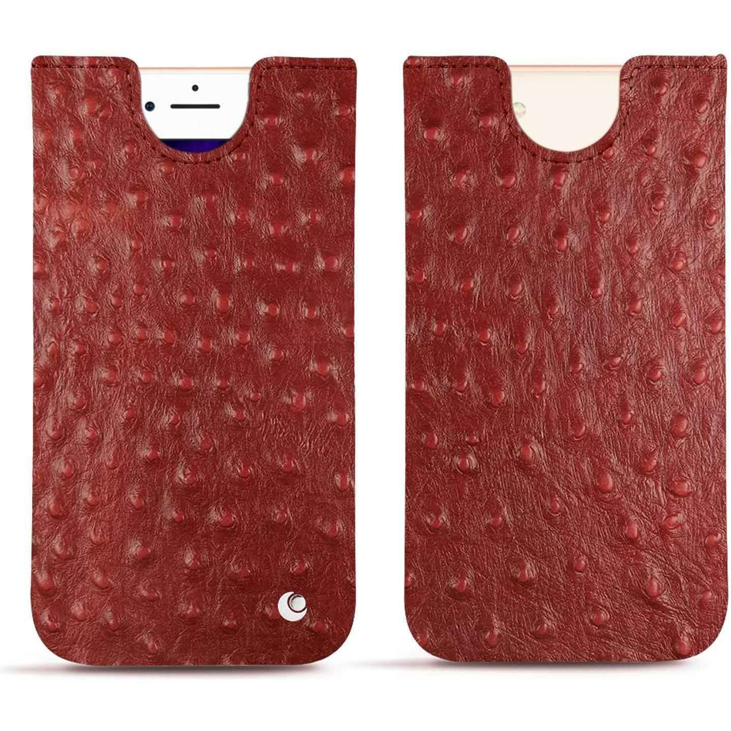 Noreve Lederschutzhülle (Apple iPhone 8), Smartphone Hülle, Rot