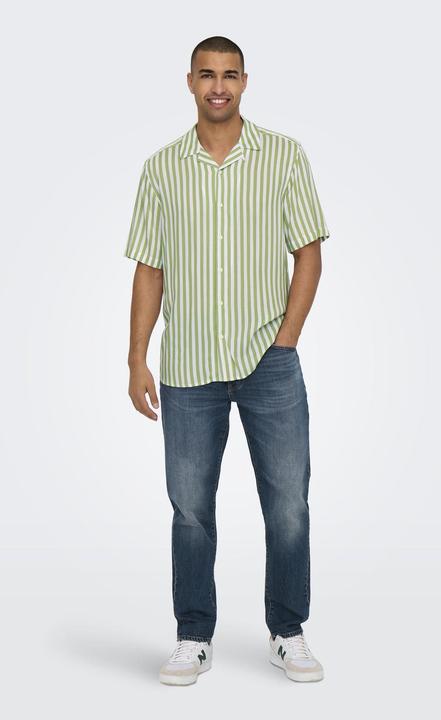 Produktbild Only & Sons Gestreiftes Kurzarmhemd (S)