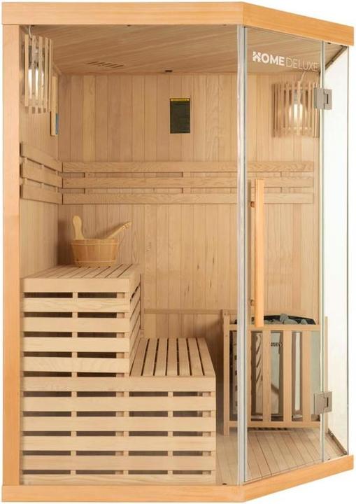 Actual product image Home Deluxe Indoor sauna CASHEIM XL - 150 x 150 cm for 3 persons - Traditional sauna with 6kW heater
