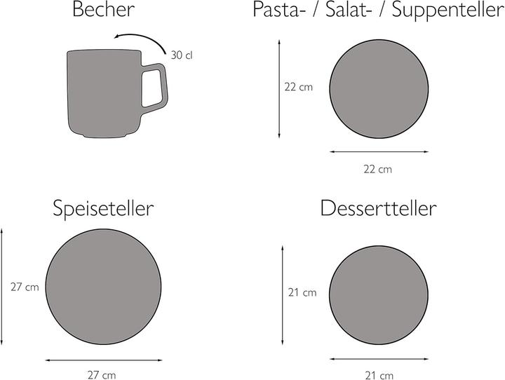 Productafbeelding CreaTable Vesuvio (16 Pcs.)