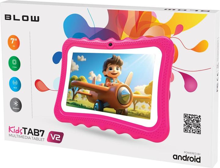 Image du produit Blow Tablet KidsTAB7 V2 4/32GB różowe etui 2MP (WLAN uniquement, 7", 32 Go, Pink, Rose)