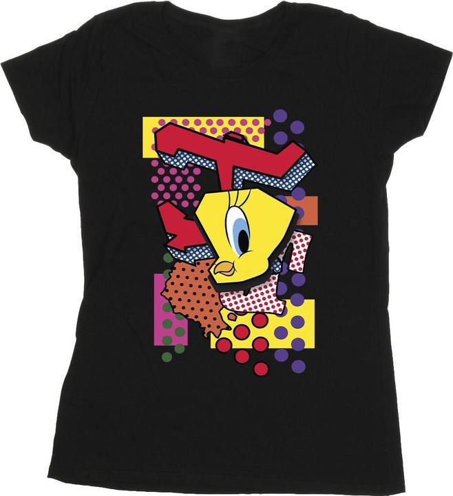 Actual product image Looney Tunes Womens/Ladies Tweety Pop Art Cotton T-Shirt (XL)