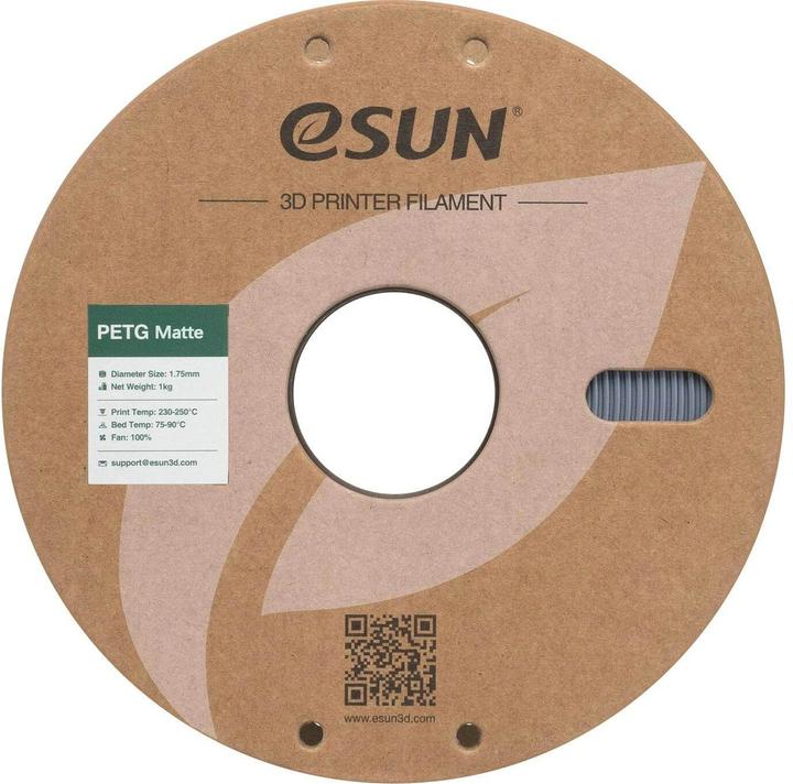 Image du produit eSUN Filament PETG-Matte Dunkelgrau 1.75 mm 1 kg (PETG, 1.75 mm, 1000 g)