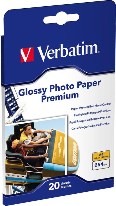 Actual product image Verbatim Photo paper A4 Premium Glossy, 20 pieces (254 g/m², A4, 20 pcs.)
