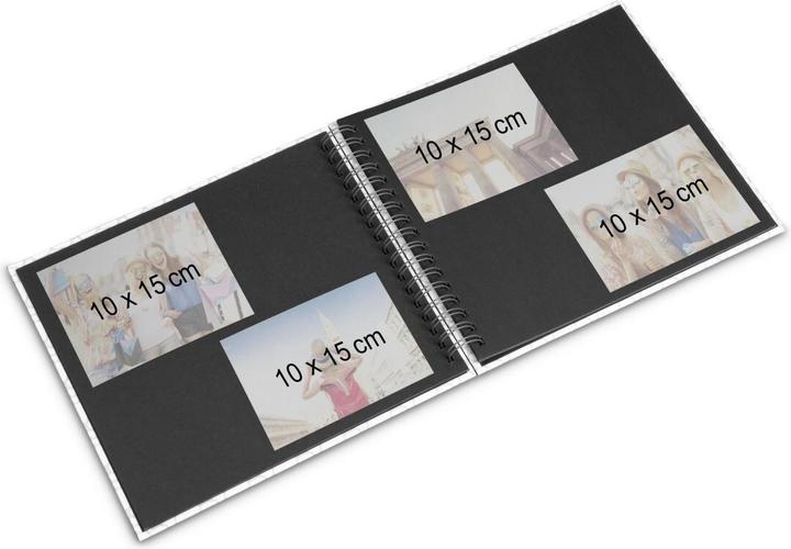 Produktbild Hama Romance Spiral-Album 28x24 40 schwarze Seiten Hochzeit (28 x 24 cm)