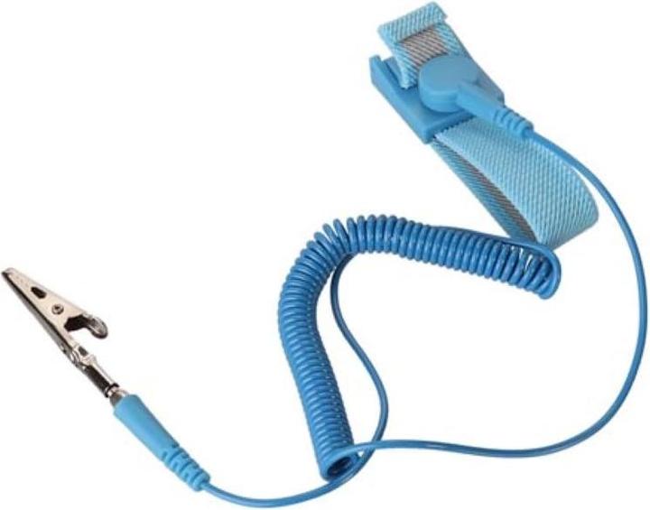 Actual product image Velleman Antistatic Adjustable Elastic Wrist Strap - Blue