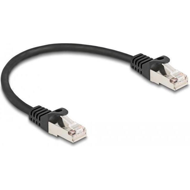 Thumbnail - Delock Kabel RJ50 Stecker zu RJ50 Stecker S/FTP 0,25 m schwarz (S/FTP, 0.25 m), Netzwerkkabel