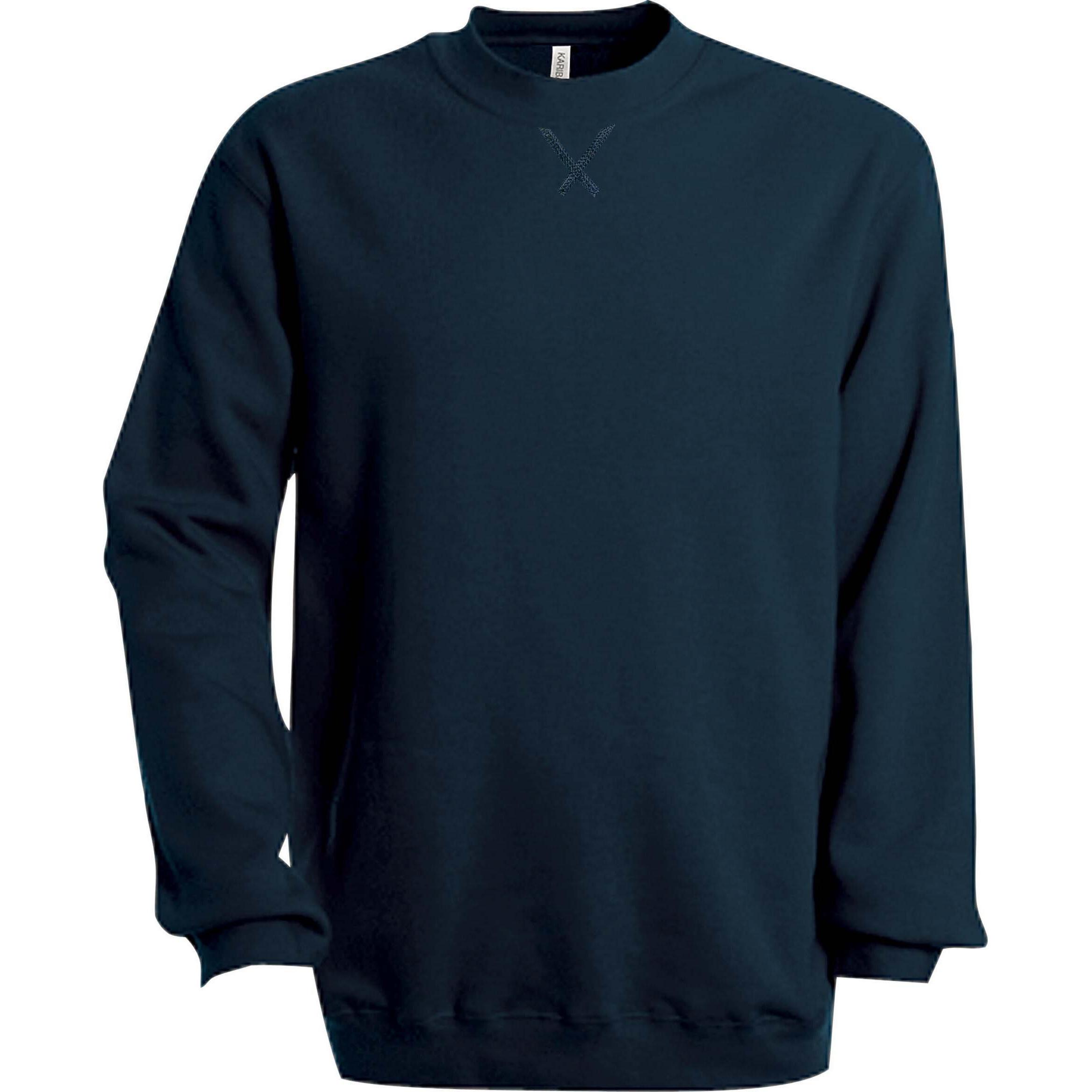 Kariban, Herren, Pullover, Col Rond, Grau, (4XL)