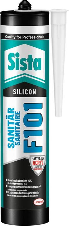 Sista F101 Silicone sanitaire Couleur du fabricant Gris béton L21BT 300 ml (Gris béton, 300 ml)