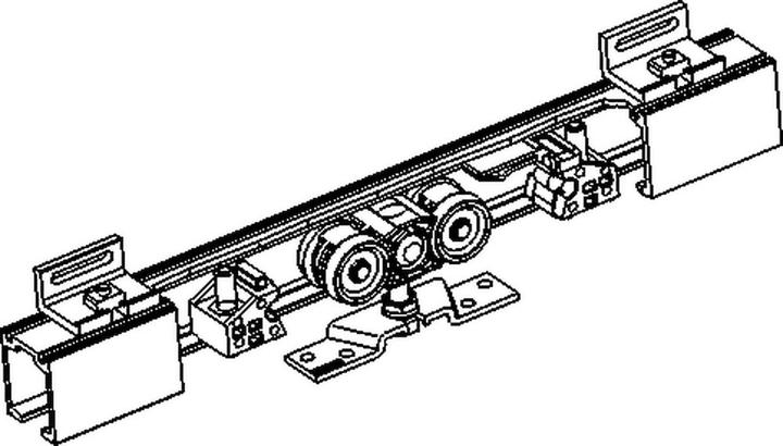 Actual product image Geze Sliding system Perlan 140 140 kg 2450 mm EV 1 26 - 60 mm Basic system 500 - 1240 mm Wall / ceiling