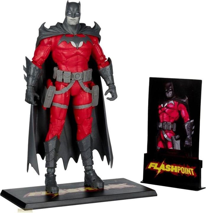 Produktbild McFarlane DC Multiverse Actionfigur Batman (Flashpoint) (Black & White Accent Edition) (Gold Label) 18 cm