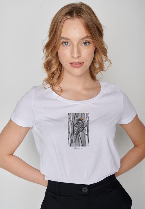 Actual product image Greenbomb T-Shirt Animal Sparrow Grass (XL)