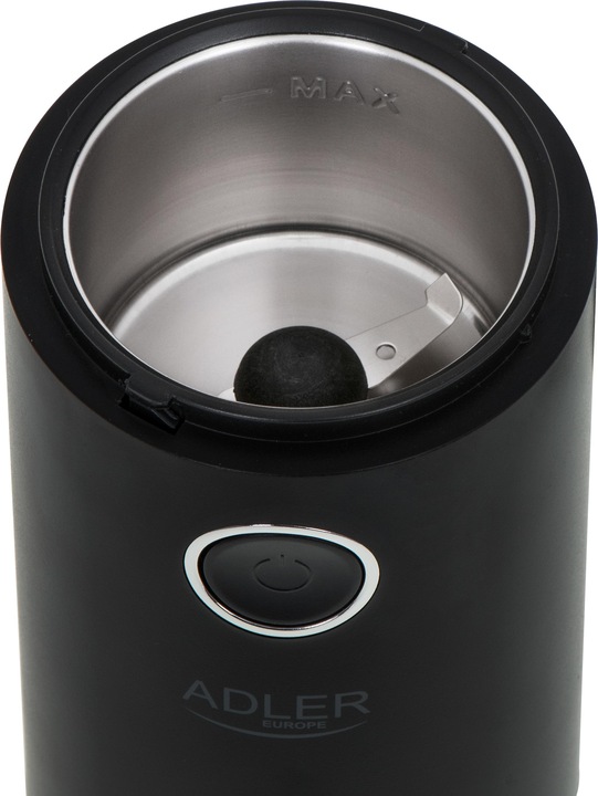 Immagine prodotto Adler Macinacaffè AD4446bs 150 W, Capacità chicchi di caffè 75 g, Interruttore di sicurezza del (Spina CH)