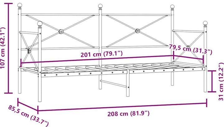 Produktbild vidaXL ausziehbares Tagesbett (80 x 200 cm)