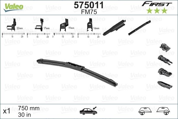 Actual product image Valeo Wiper Multiconnection 750 mm