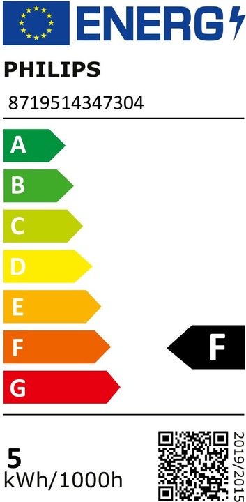 Energy Label Philips Professional CorePro (E14, 4.30 W, 470 lm, 1 x, F)