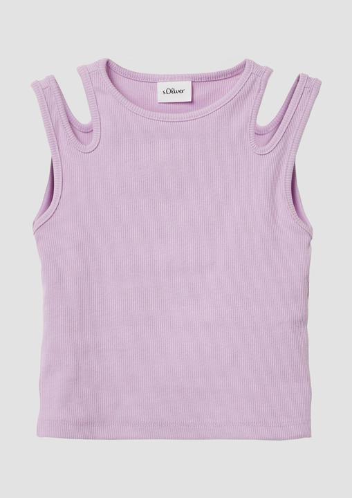 S.Oliver T-Shirt Geripptes Tanktop mit Cut-outs (92)