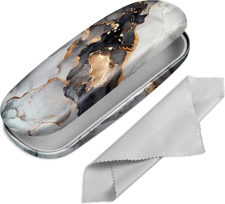 Only-Bags.Store Tragbares Hartschalen-Brillenetui mit Brillenputztuch - Etui für Brillen und Sonnenbrillen