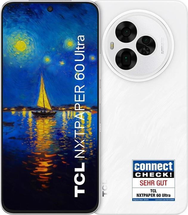 TCL Smartphone T951K1-2BLCA112-1 Octa Core 12 GB RAM 512 GB Weiss (512 Go, Blanc, Blanc Lunaire, 7.20", Double SIM, 5G)