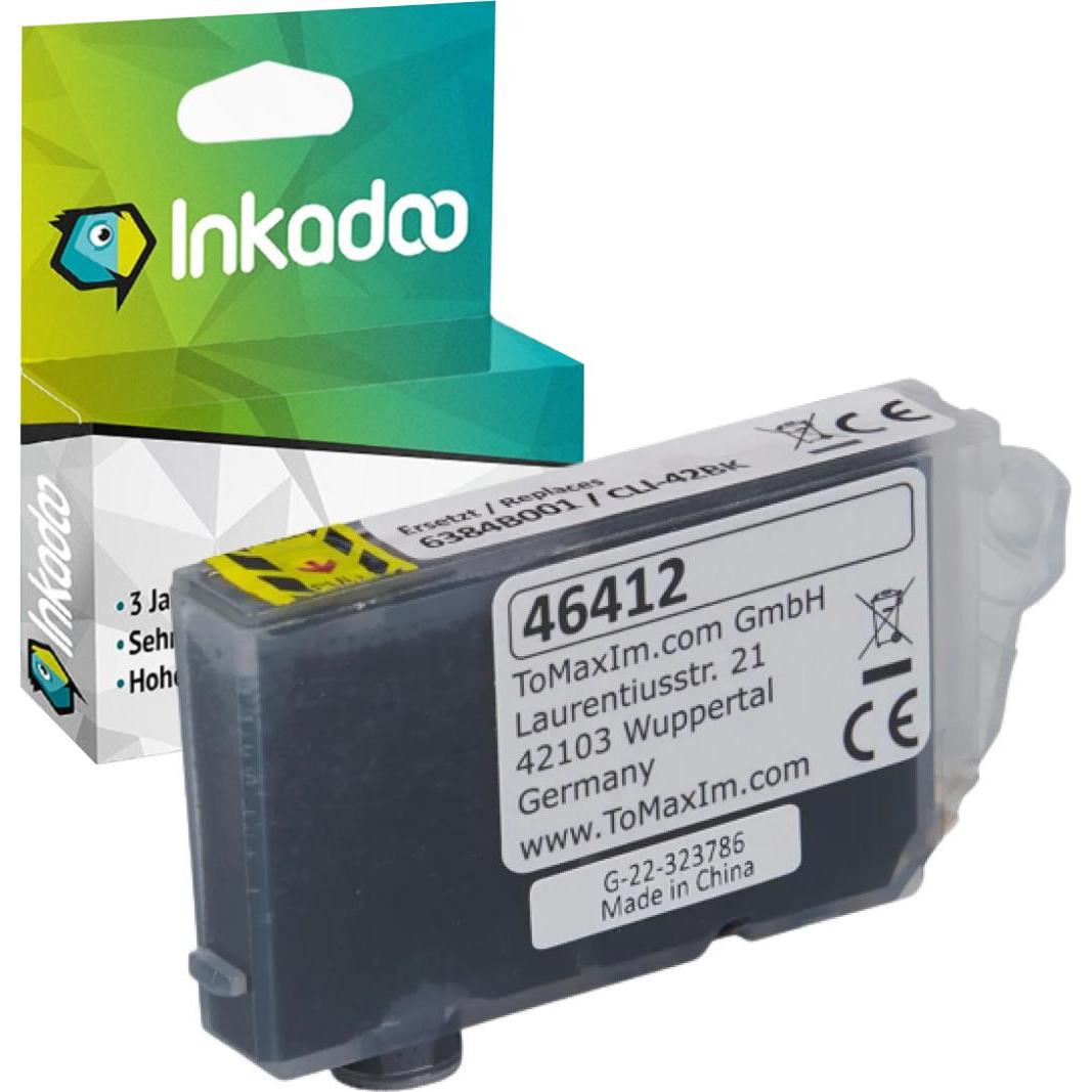Inkadoo, Druckerpatrone, Druckerpatronen kompatibel zu Canon 6384B001 / CLI-42BK Tintenpatrone, schwarz Schwarz (BK)