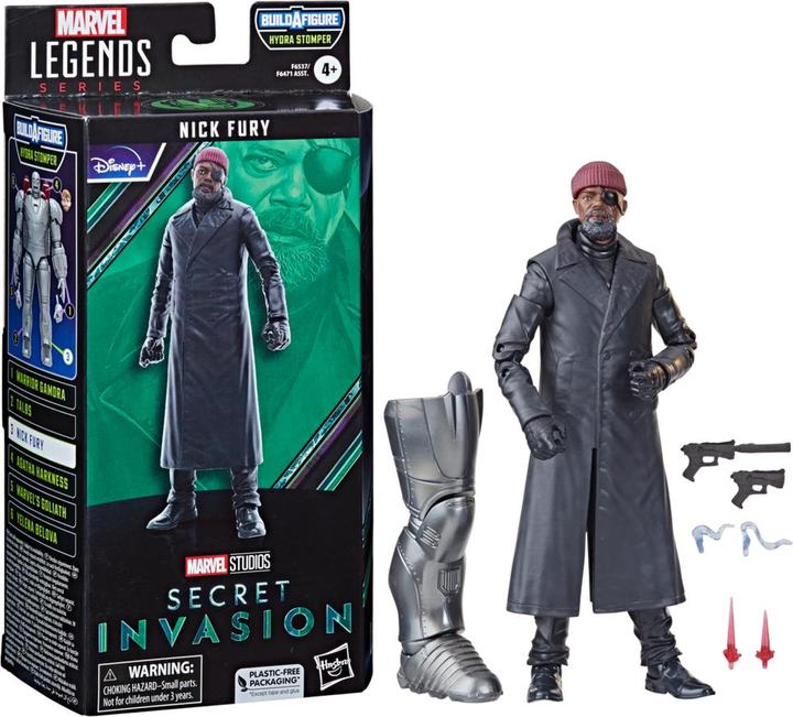 Productafbeelding Hasbro Secret Invasion Marvel Legends beeldje Nick Fury (BAF: Hydra Stomper) 15 cm