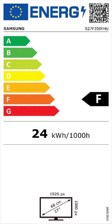 Energie-Label Samsung S27f350 (1920 x 1080 Pixel, 27")