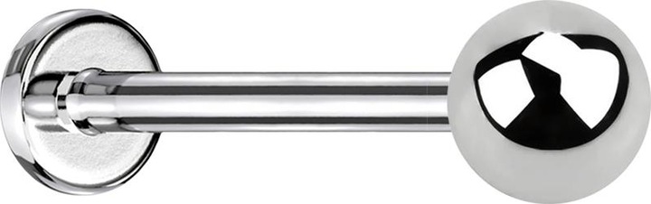 Image du produit Star Piercing Micro Labret argenté avec boule (Acier chirurgical 316L, sans laiton)